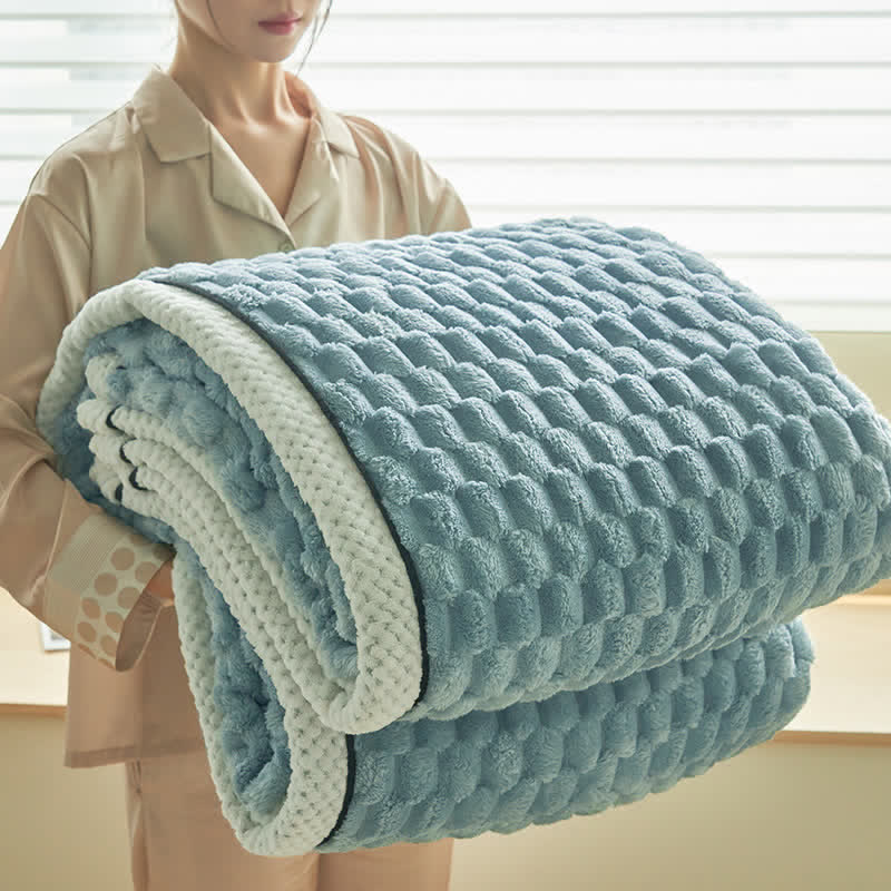 Dikke Koraalfleece Omkeerbare Dekentje Blankets SEREIN