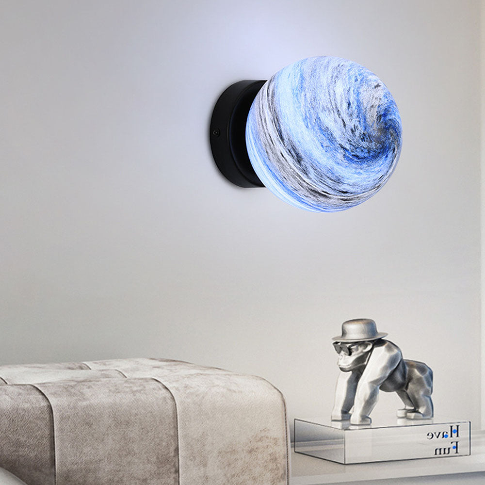 Planet Glass Moderne Plafondlamp Voor Slaapkamer