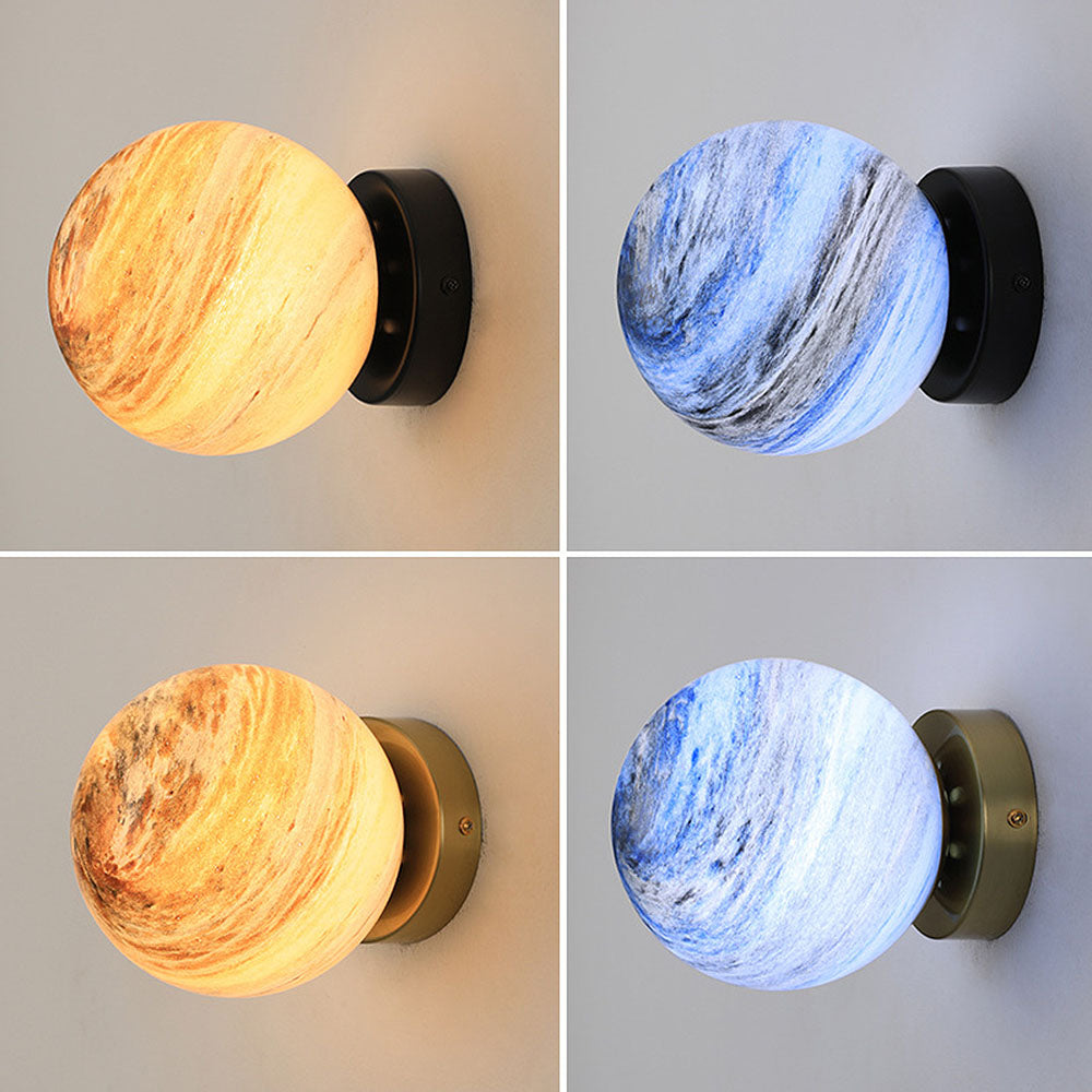Planet Glass Moderne Plafondlamp Voor Slaapkamer