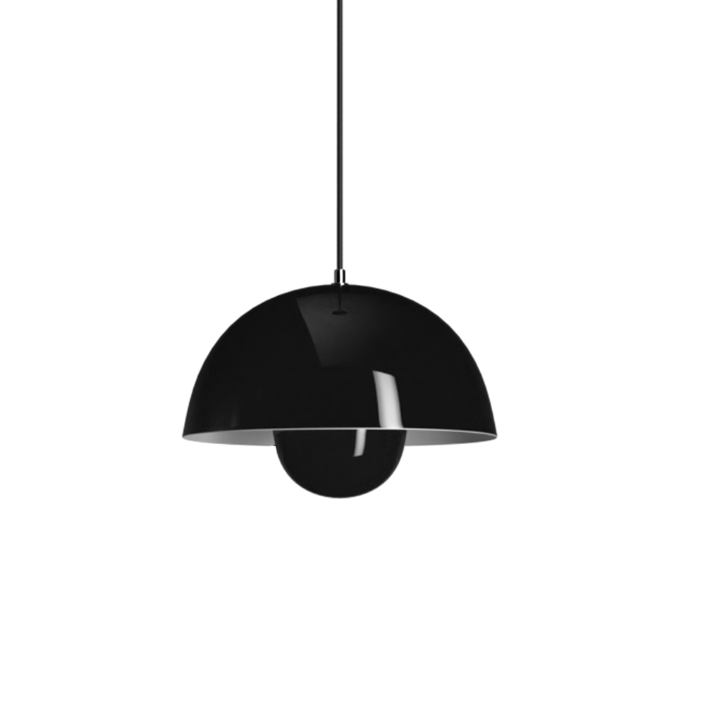 Solora | Moderne Bloemknop Hanglamp Helder zwart Dia 23CM*H16CM