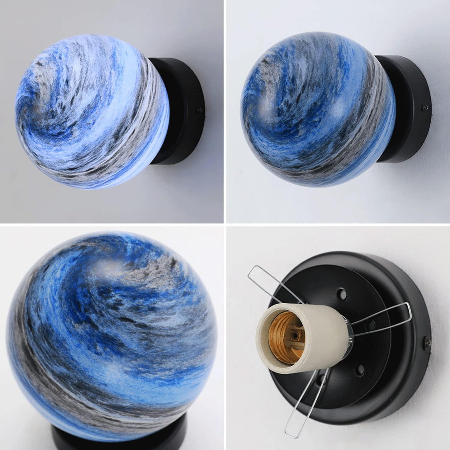 Planet Glass Moderne Plafondlamp Voor Slaapkamer