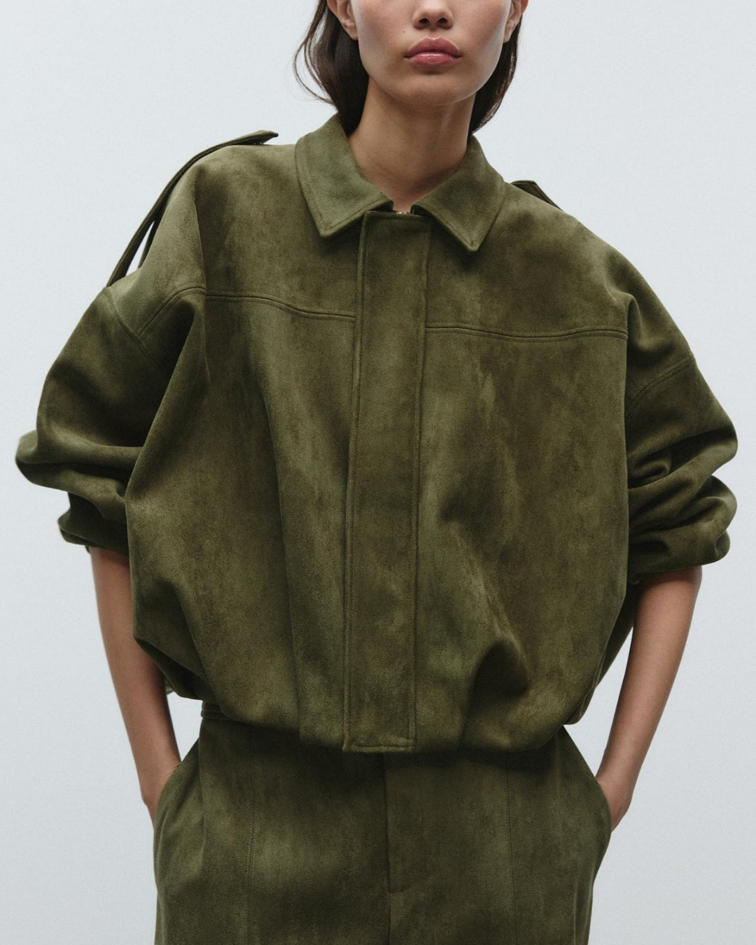 Melani | Oversized Suède Leren Jas voor Dames – Warm & Stijlvol