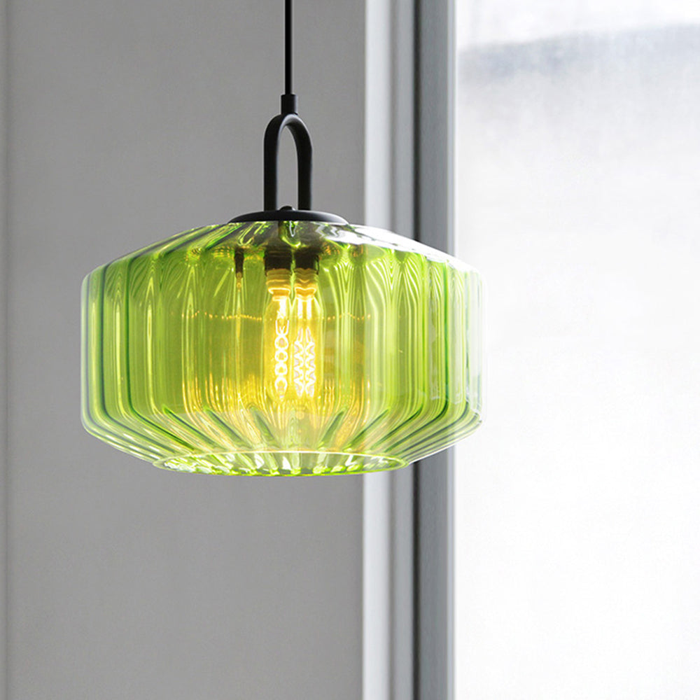 Hanglamp Geavanceerde Keuken Met Glazen Kap Voorbereiden