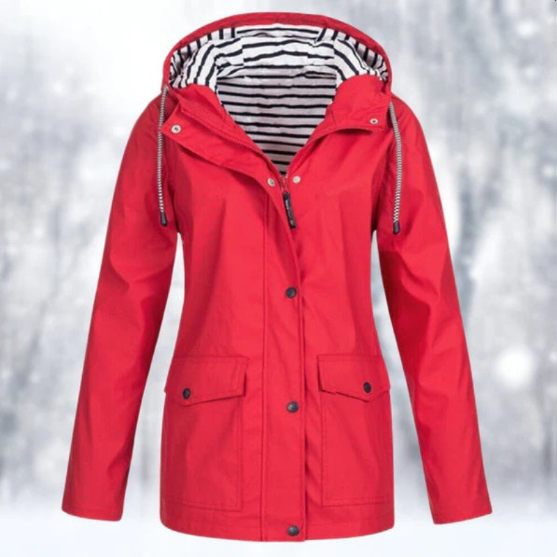 Dames Winter Parka - Waterdicht, Warm en Ademende Regenjas Rood