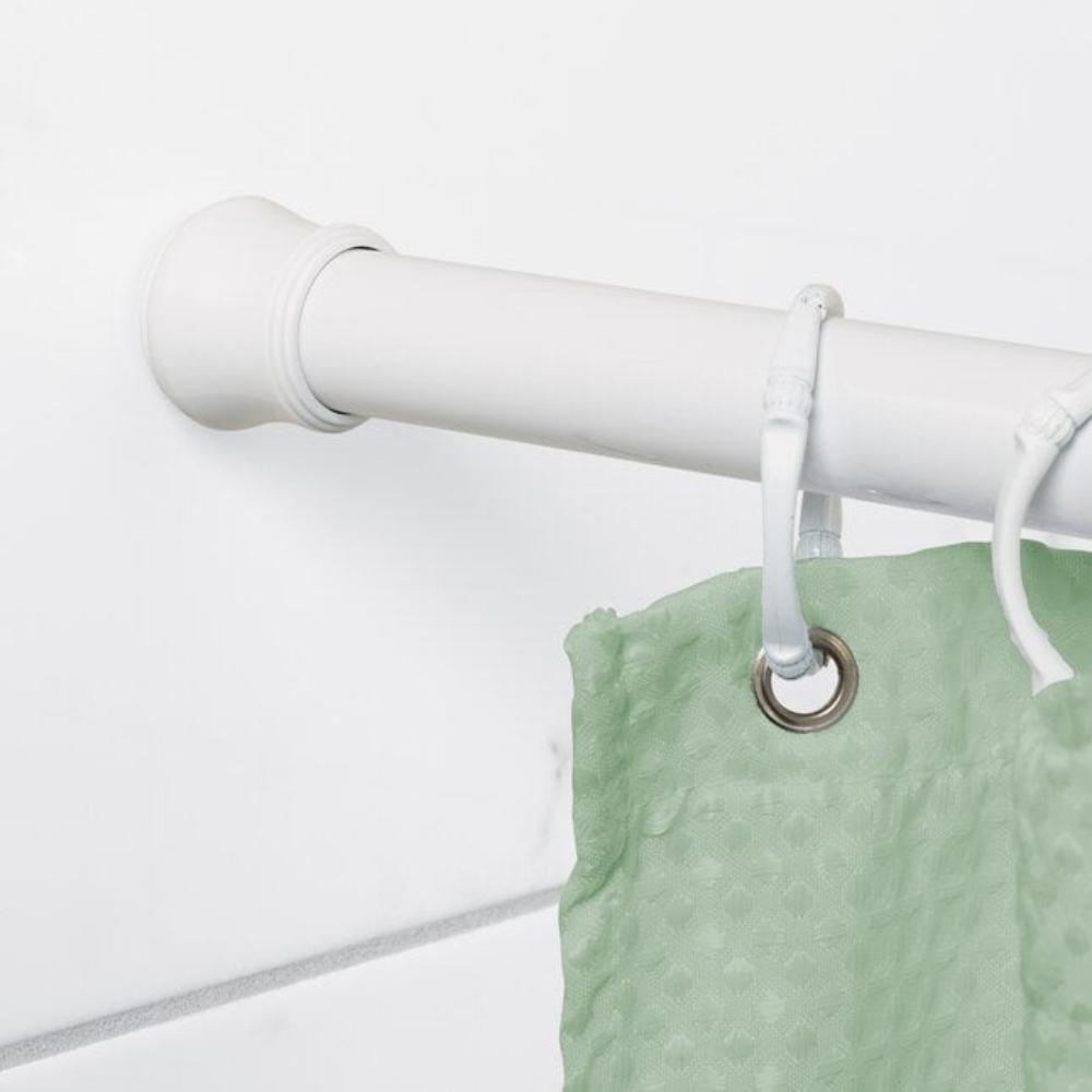Verstelbare Telescopische Gordijnroede Zonder Boren – Lichtgewicht Aluminium, Gereedschapsloze Installatie, Antislip Eindkappen Gordijnstangen en -accessoires SEREIN