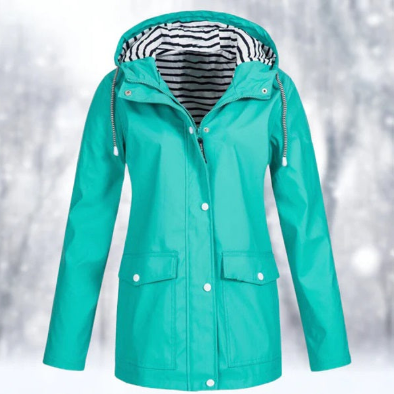 Dames Winter Parka - Waterdicht, Warm en Ademende Regenjas Turquoise