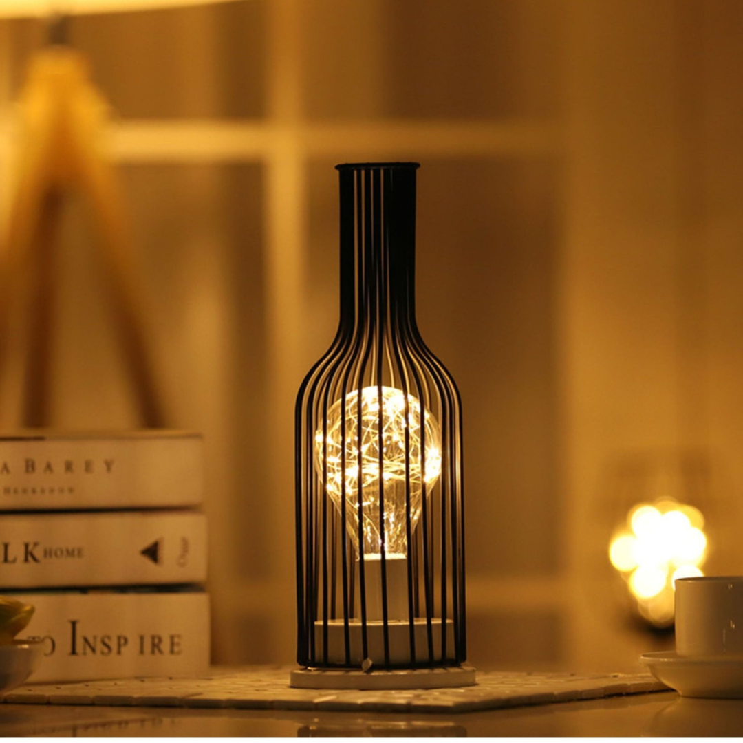 Draadloze Tafellamp met Verstelbare Verlichting – Modern Design en Lamp Zonder Snoer voor Elke Ruimte Wijnfles