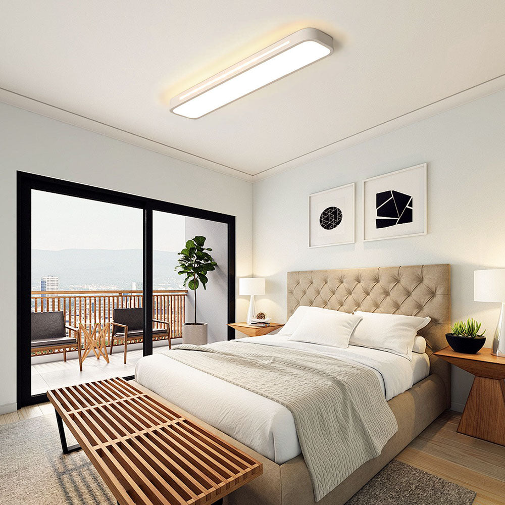 Moderne Nordic Minimalistische Lange LED Dimbare Plafondverlichting