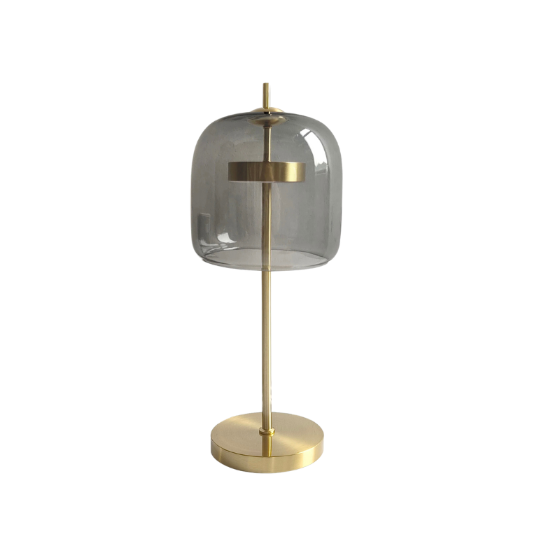 Scandinavische Hanglamp met LED Verlichting voor Gezellige Sfeer – Stijlvol Ontwerp in Metaal en Glas Rookgrijs