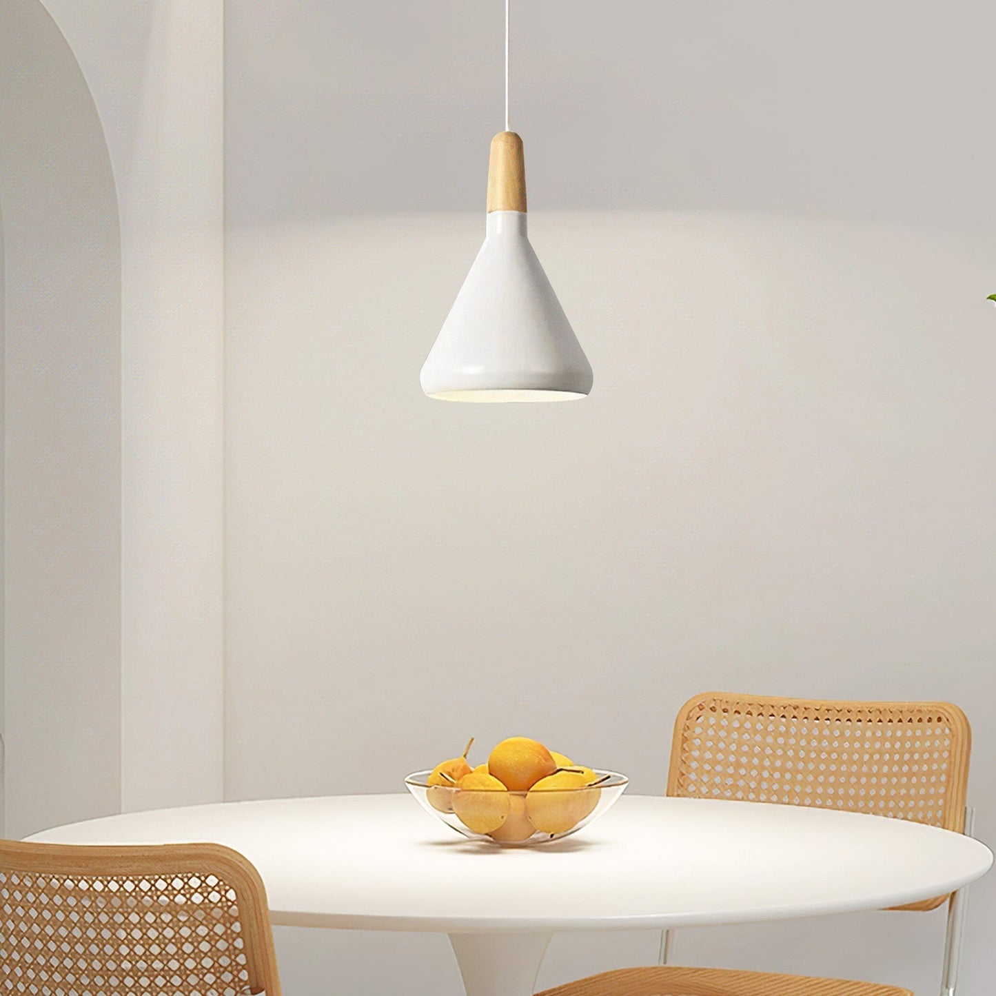 Hanglamp Pastel Pop Met Zachte Licht En Warme Kleuren Wit Klein