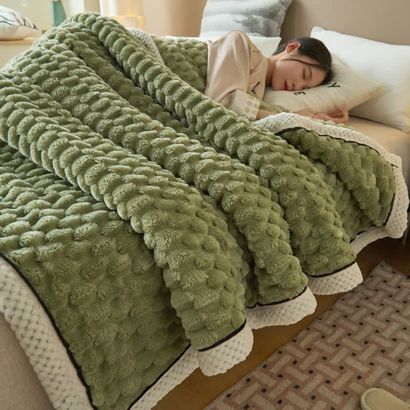 Dikke Koraalfleece Omkeerbare Dekentje Blankets SEREIN