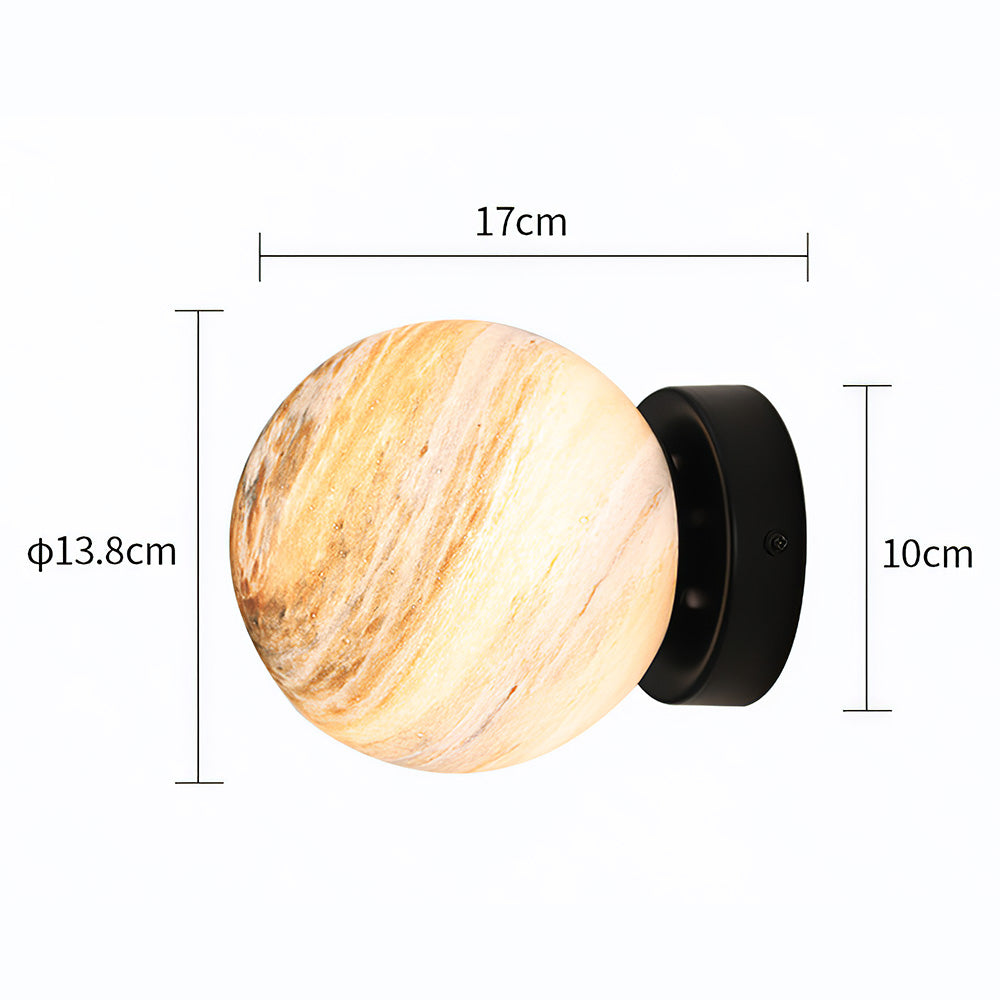 Planet Glass Moderne Plafondlamp Voor Slaapkamer
