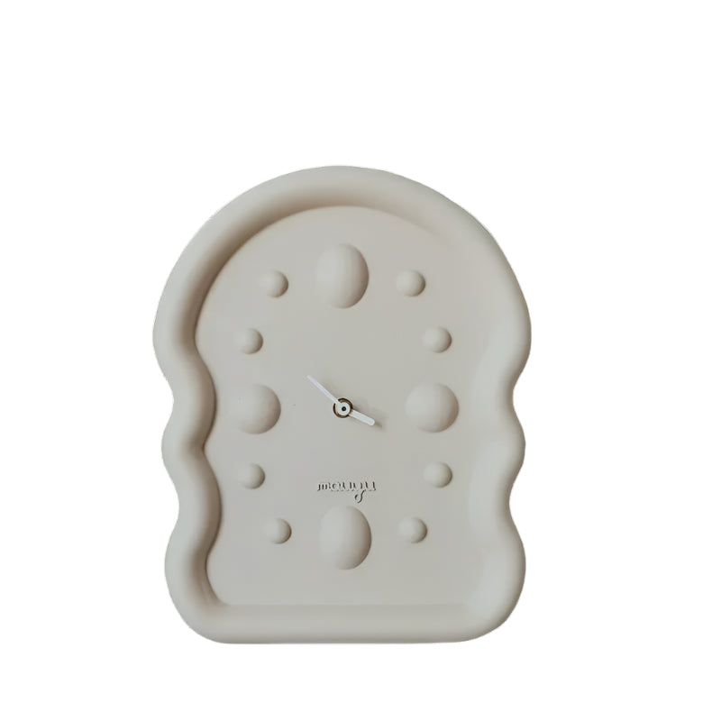 3D Suède Wandklok met Geometrisch Ontwerp 36x26.5cm