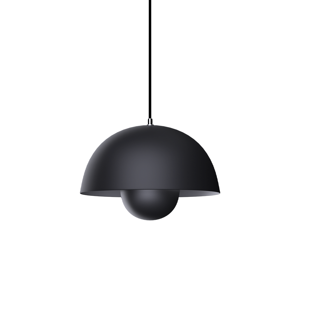Solora | Moderne Bloemknop Hanglamp Mat zwart Dia 23CM*H16CM