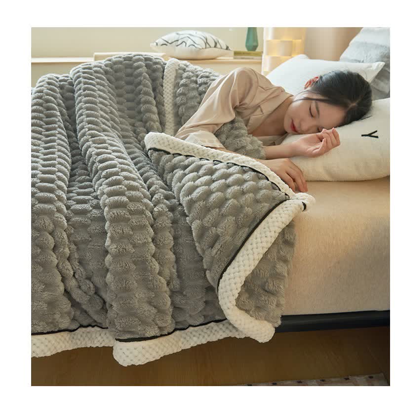 Dikke Koraalfleece Omkeerbare Dekentje Blankets SEREIN