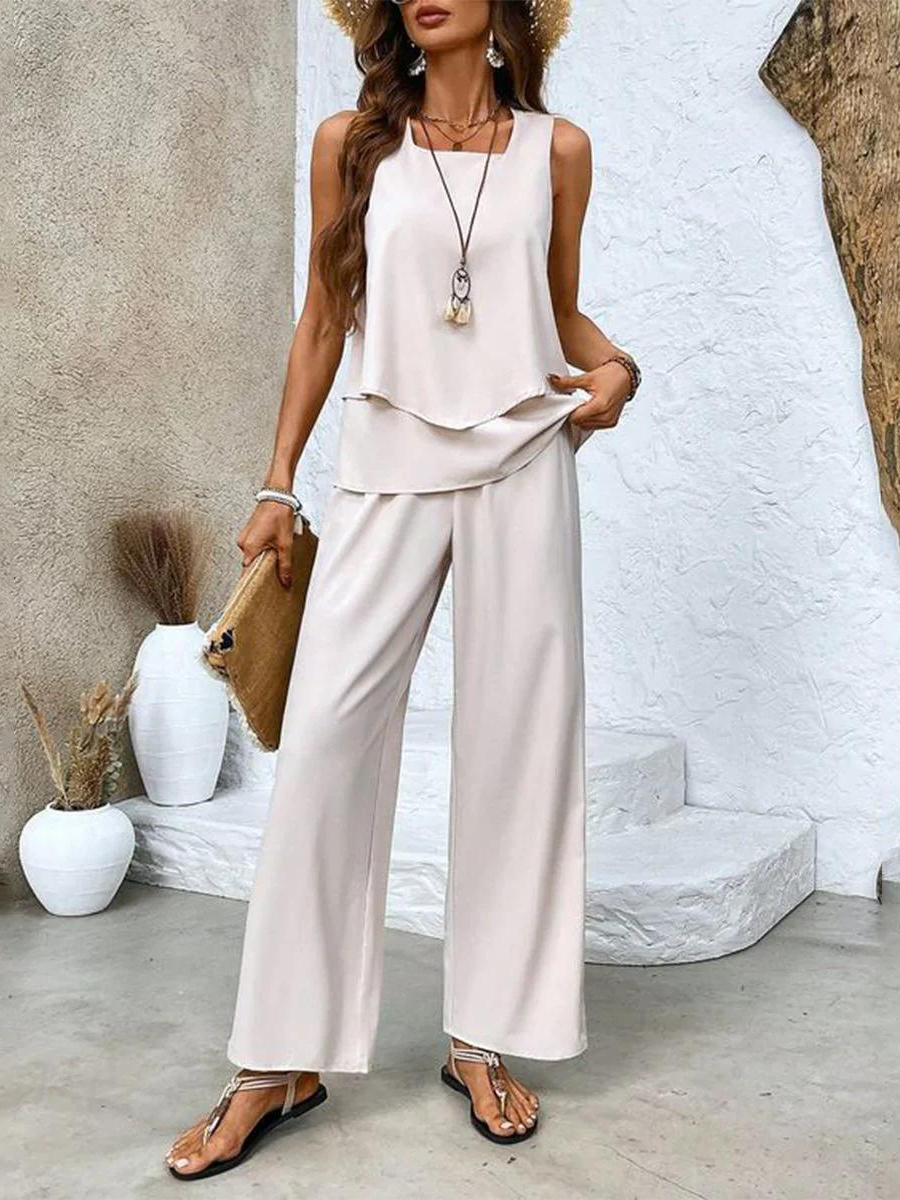 Averie | Serenity Twee-Delige Set voor Moeiteloze Elegantie Crème (Bijna uitverkocht)