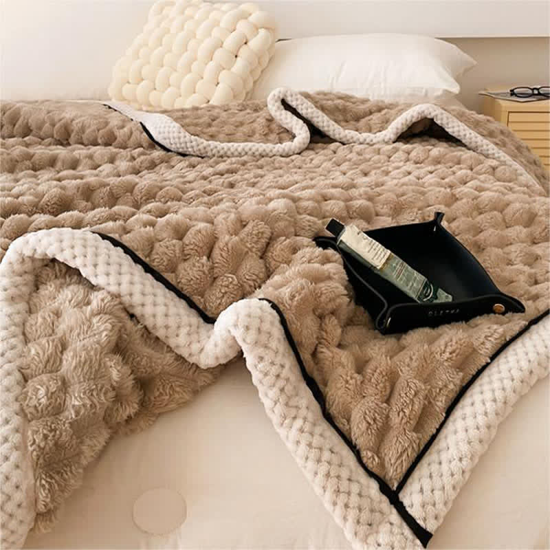Dikke Koraalfleece Omkeerbare Dekentje Blankets SEREIN