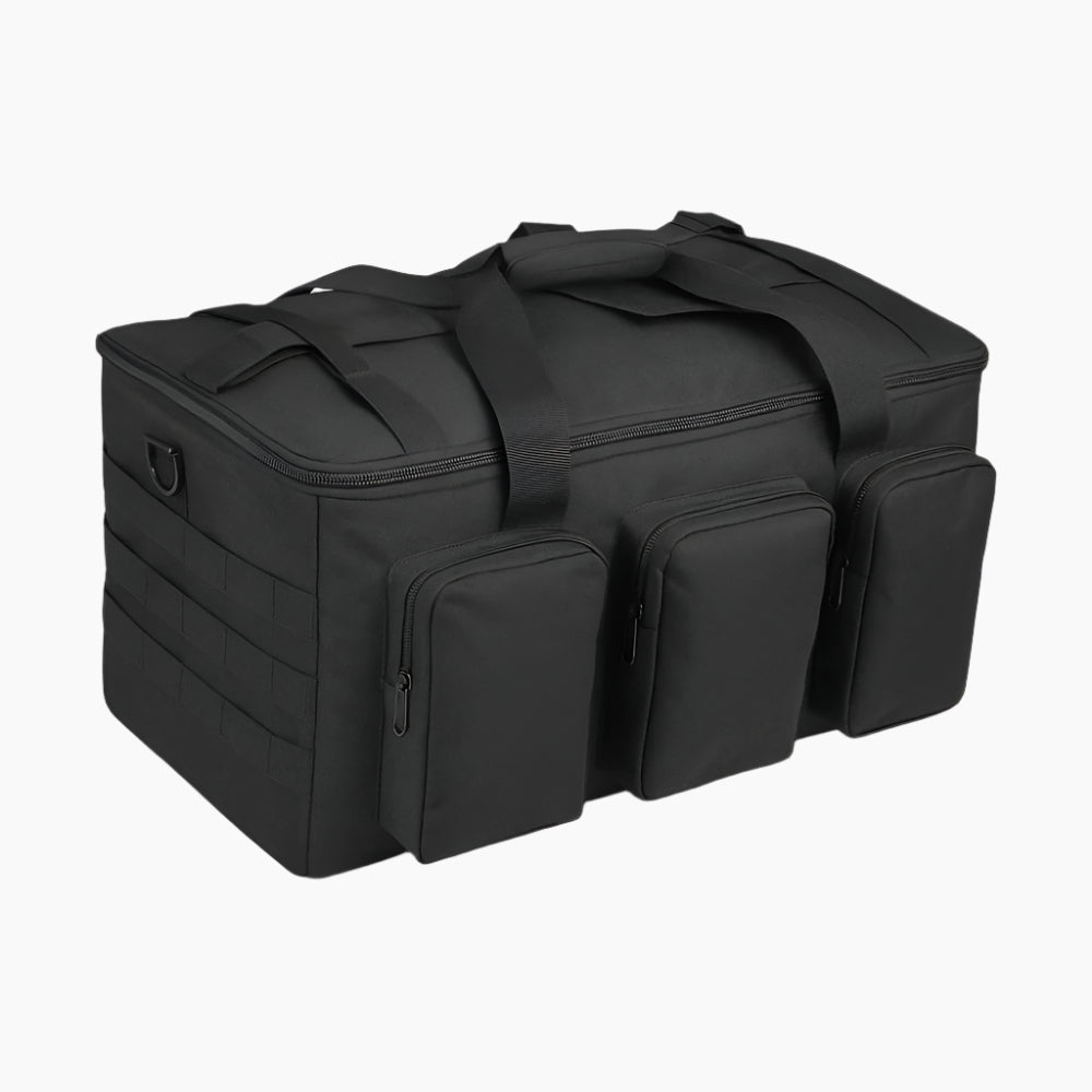 55L Bagage Duffel Bag Camping Rugzak Tactische Grote Tas voor Heren Wandelen en Reis SEREIN Zwart