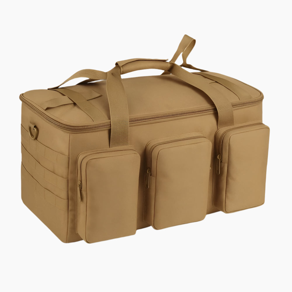 55L Bagage Duffel Bag Camping Rugzak Tactische Grote Tas voor Heren Wandelen en Reis SEREIN Khaki