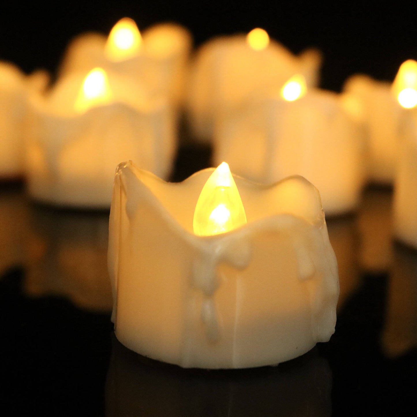 Vlamloze LED Kaarsen op Batterij – Flikkerende Waxinelichtjes voor Veilig en Decoratief Gebruik in Huis