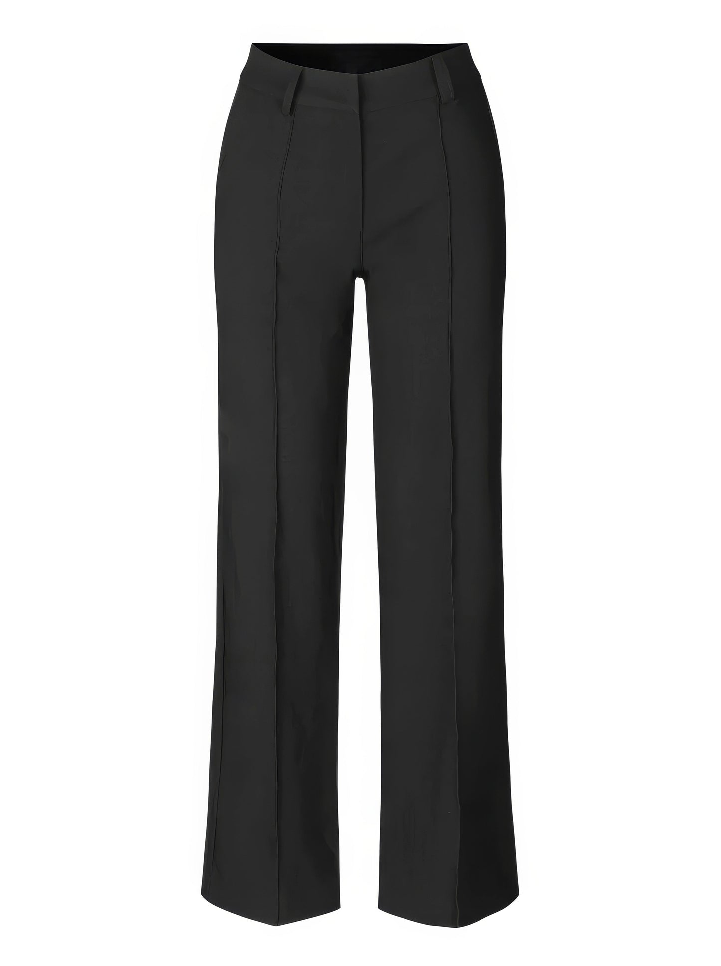 Broek Hoge Taille Dames Wijde Pijp Getailleerd Lang