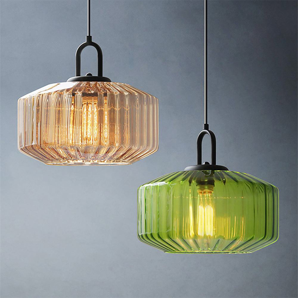 Hanglamp Geavanceerde Keuken Met Glazen Kap Voorbereiden