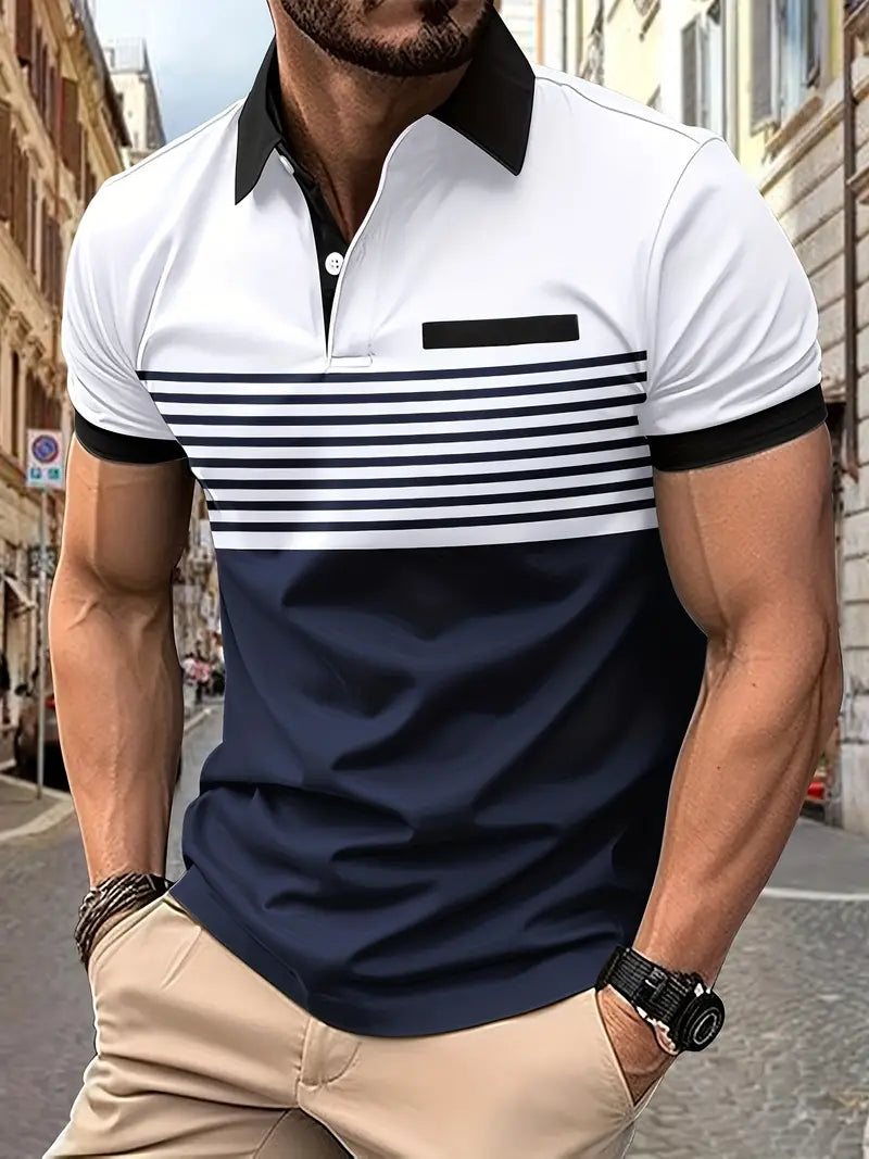 Heren Polo Spierfit Katoen Korte Mouwen Wit