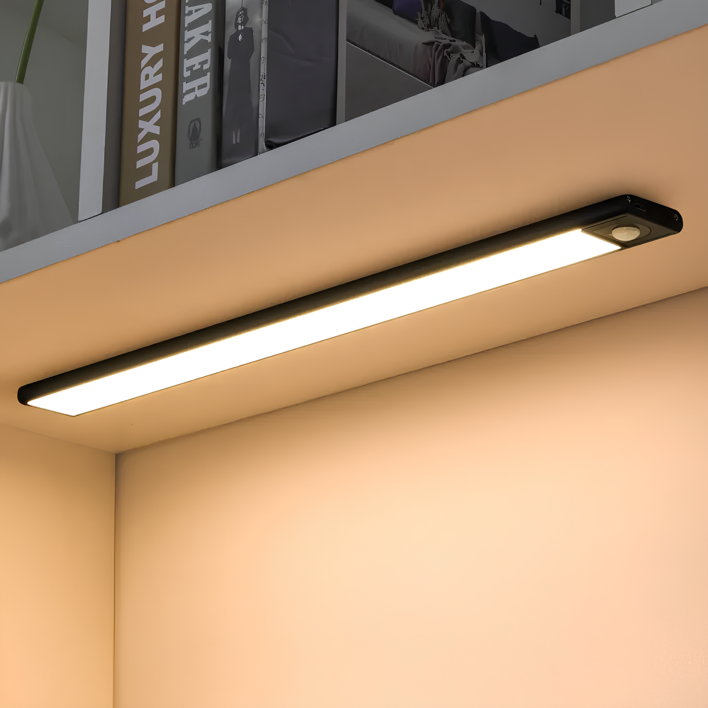 Bewegingslicht met Geavanceerde Sensor en Eenvoudige Magnetische Installatie – Energiezuinig LED Licht voor Kasten en Gangen Zwart