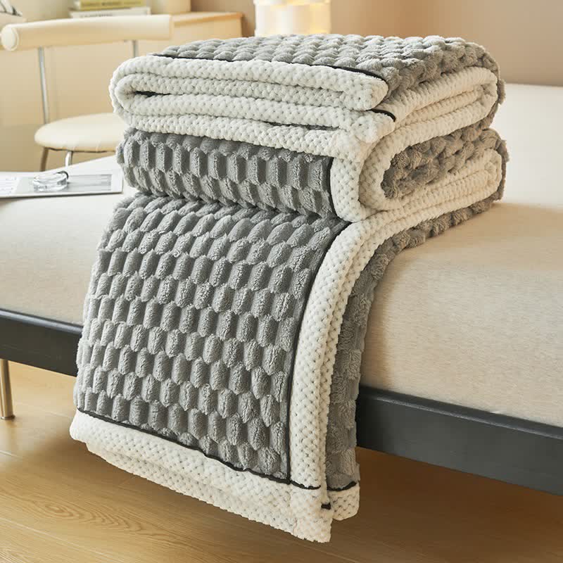 Dikke Koraalfleece Omkeerbare Dekentje Blankets SEREIN