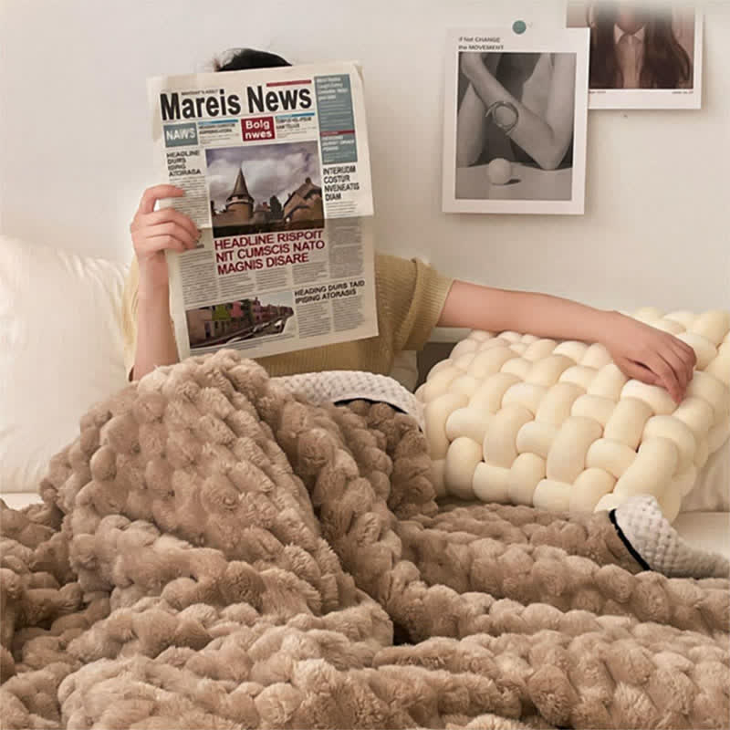 Dikke Koraalfleece Omkeerbare Dekentje Blankets SEREIN