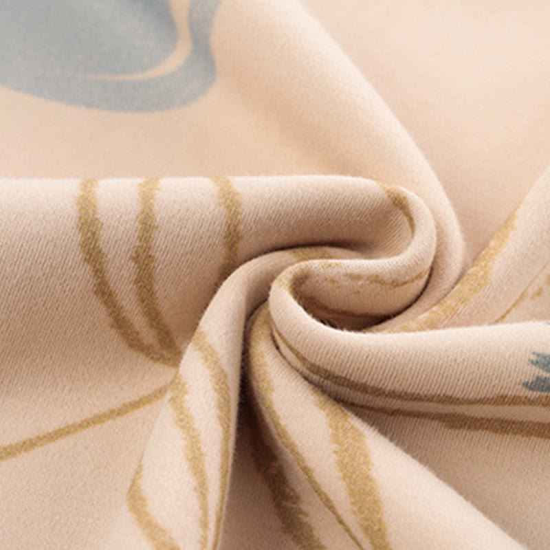 Bloembladprint Katoenen Loungewear Set