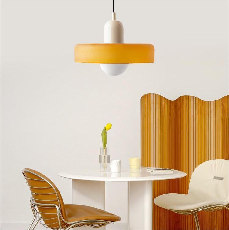 Bauhaus Hanglamp Van Gekleurd Glas Voor Modern Interieur