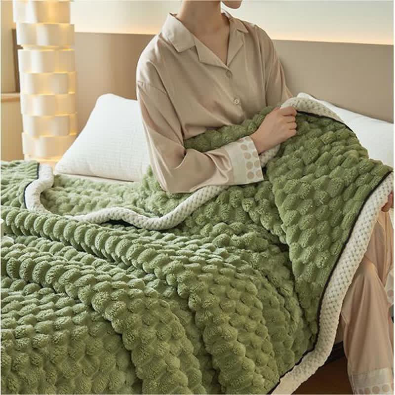 Dikke Koraalfleece Omkeerbare Dekentje Blankets SEREIN