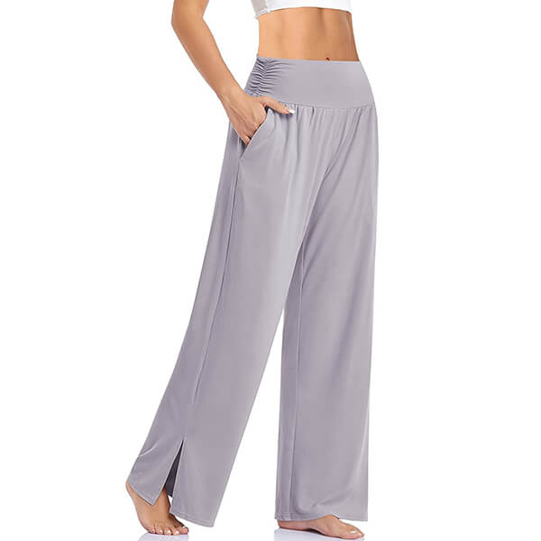 Comfortabele Yogabroek Voor Ontspanning En Stijl Lichtgrijs