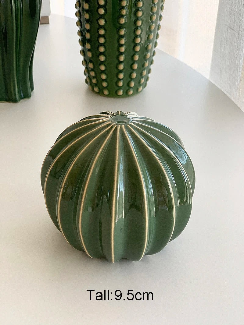 Keramisch Cactus Ornament Voor Moderne Interieurdecoratie 9cm