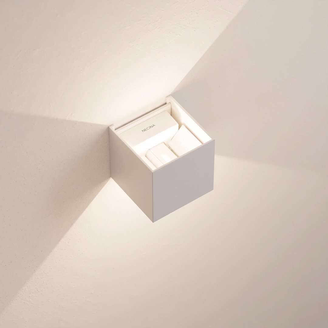 Verstelbare LED Wandlamp Buiten met Warm Wit Licht – Energiezuinige Muurlamp voor Binnen en Buiten, IP65 Waterdicht Wit Accu