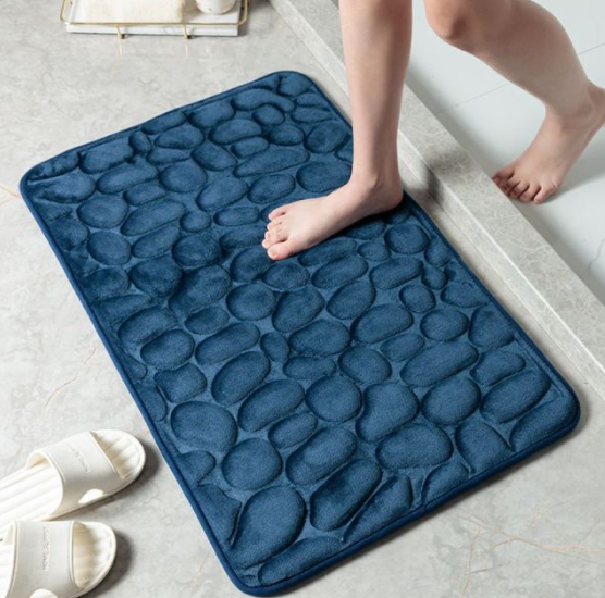 Antislip Badmat Voor Bad En Douche Comfortabel Zacht Blauw