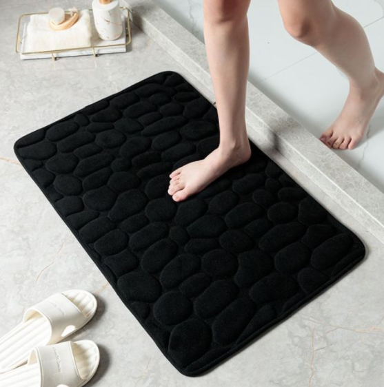 Antislip Badmat Voor Bad En Douche Comfortabel Zacht Zwart