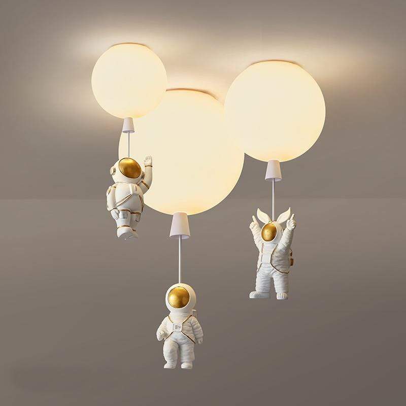 Astronaut Ballon Plafondlamp Warm Licht Voor Kinderkamer