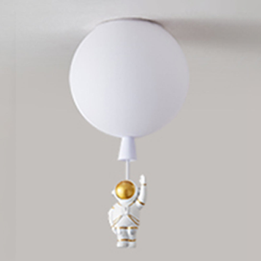 Astronaut Ballon Plafondlamp Warm Licht Voor Kinderkamer Groet