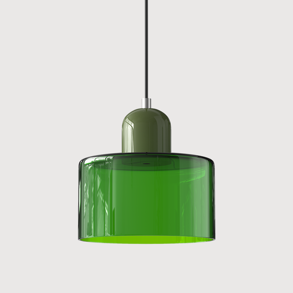 Creatieve Glazen Hanglamp Modern Design Voor Woonkamer Heldergroen Groen