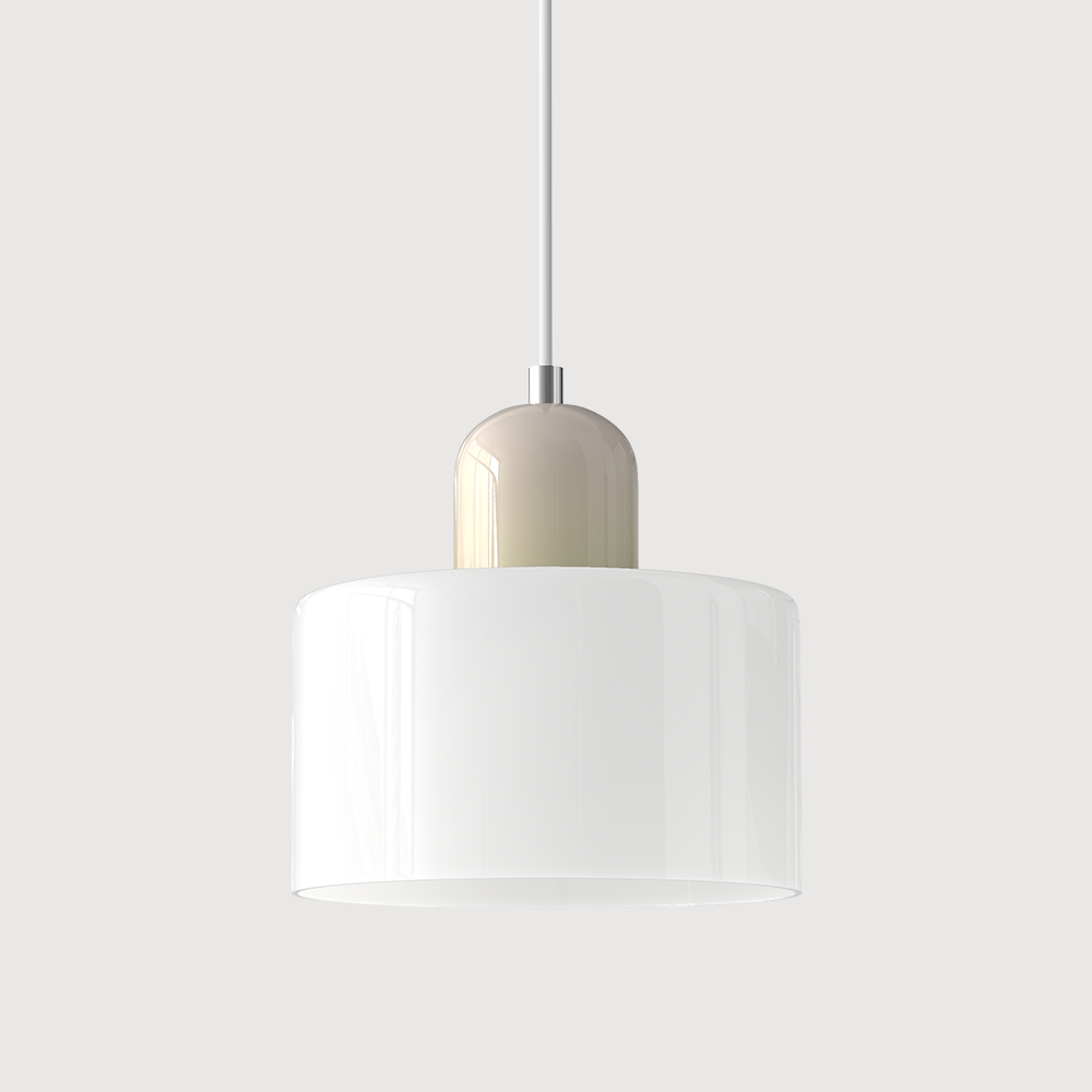Creatieve Glazen Hanglamp Modern Design Voor Woonkamer Wit Beige