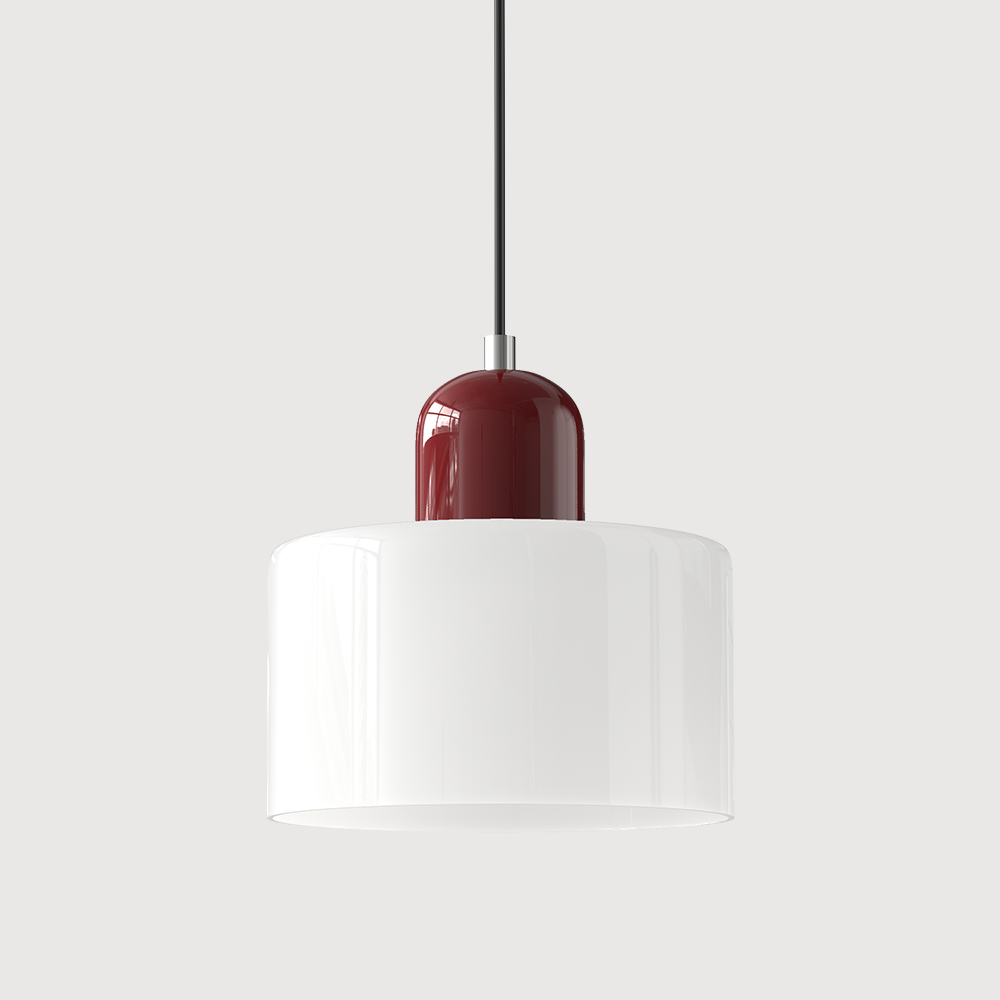 Creatieve Glazen Hanglamp Modern Design Voor Woonkamer Wit Rood
