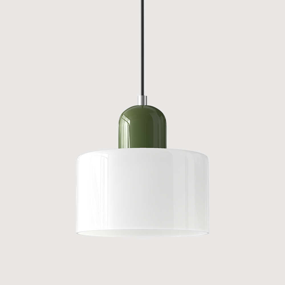 Creatieve Glazen Hanglamp Modern Design Voor Woonkamer Wit Groen
