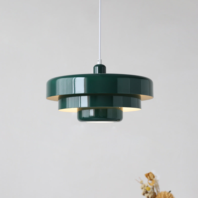 Mid Century Bauhaus Hanglamp Enkele Kop Ijzer Vintage Stijl Groen D 35 cm x H 21 cm ∅ 13