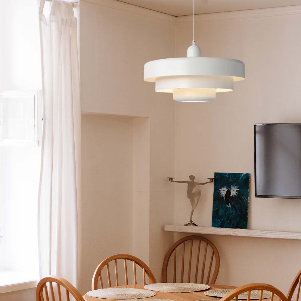 Mid Century Bauhaus Hanglamp Enkele Kop Ijzer Vintage Stijl