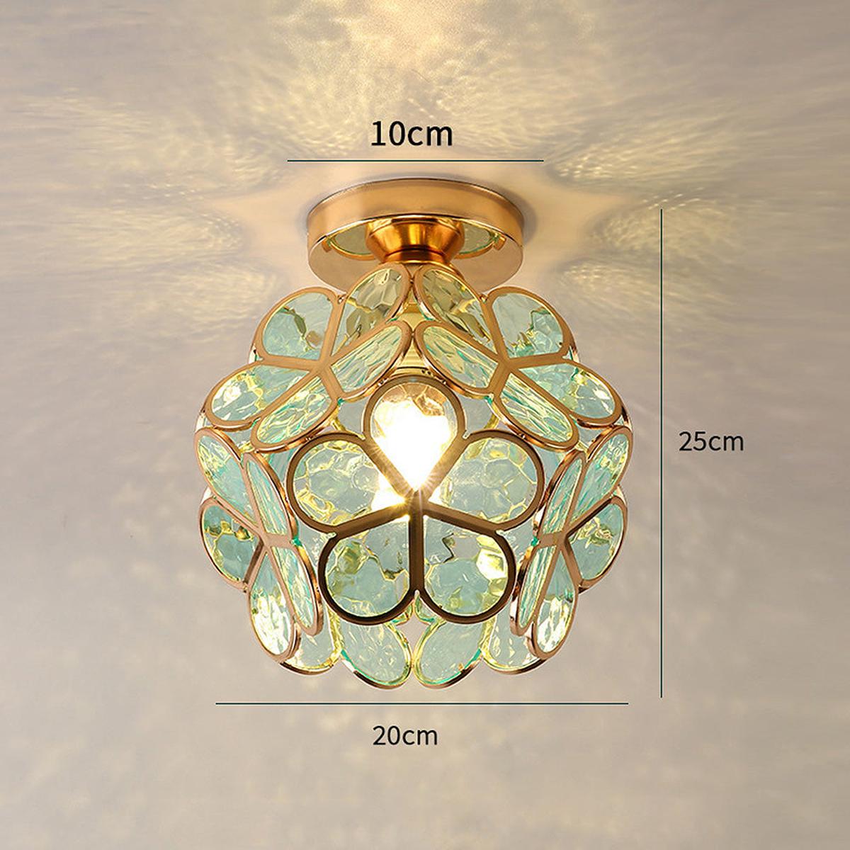 Bloemenachtige Glazen Plafondlamp Warme Verlichting