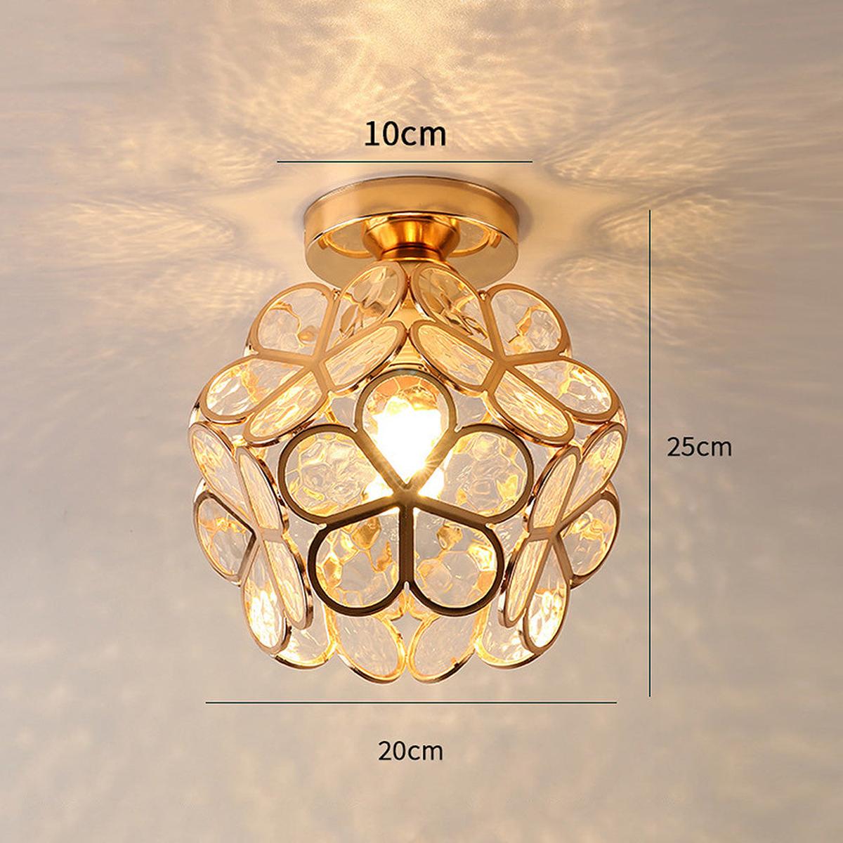 Bloemenachtige Glazen Plafondlamp Warme Verlichting