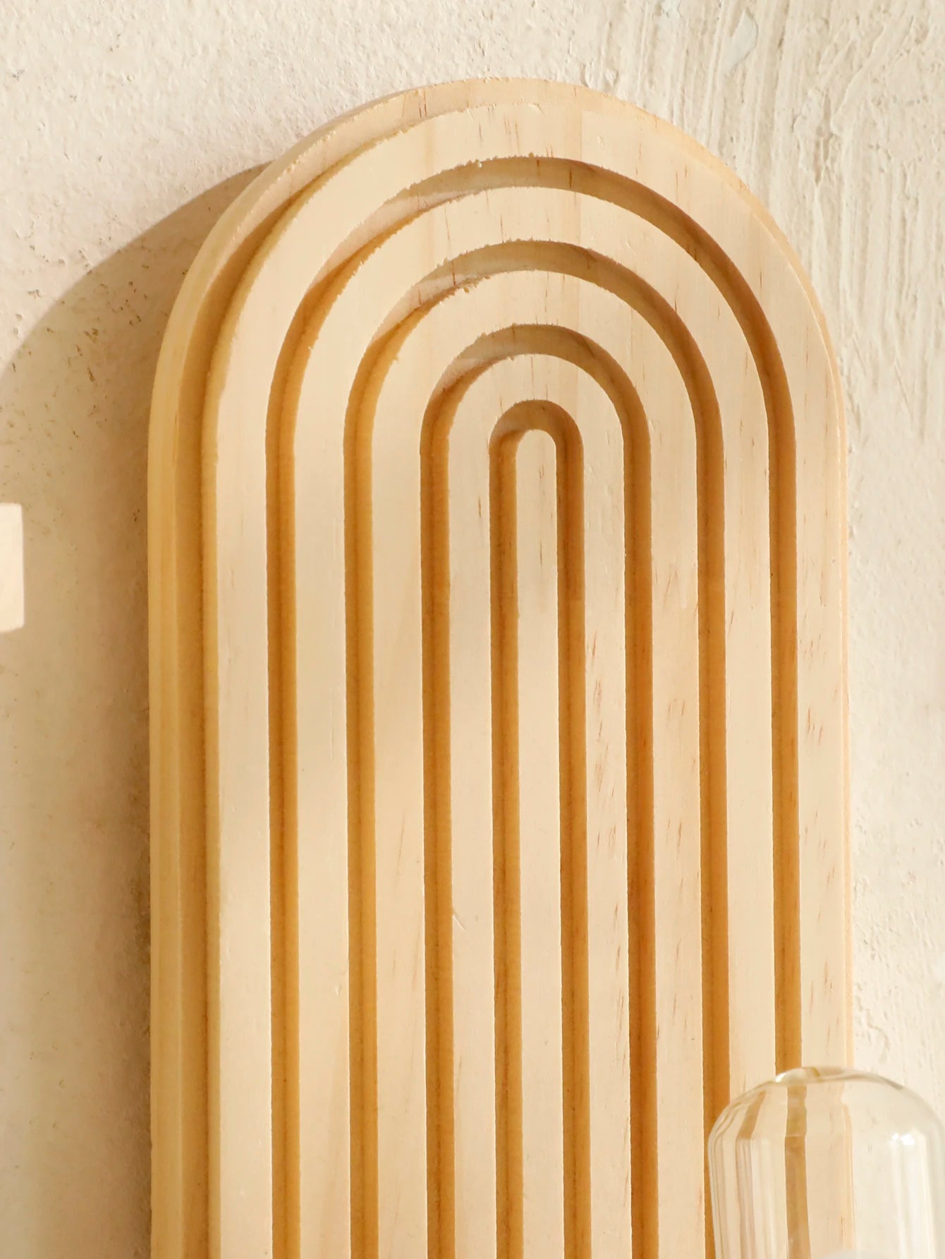 Boho Houten Wandplank Geometrisch Ontwerp Voor Boeken Decoratie