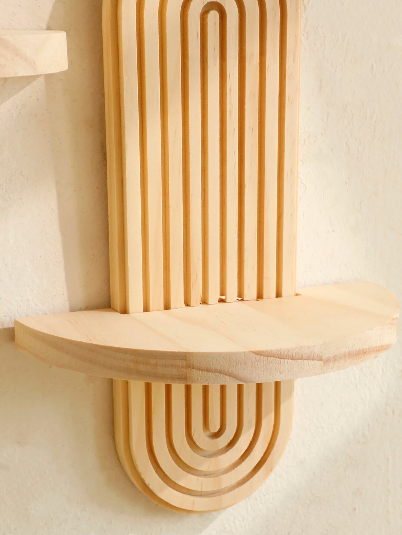 Boho Houten Wandplank Geometrisch Ontwerp Voor Boeken Decoratie